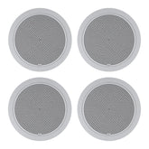 4x RCF 6W 100V Dual Cone Professional Ceiling Speaker (White)